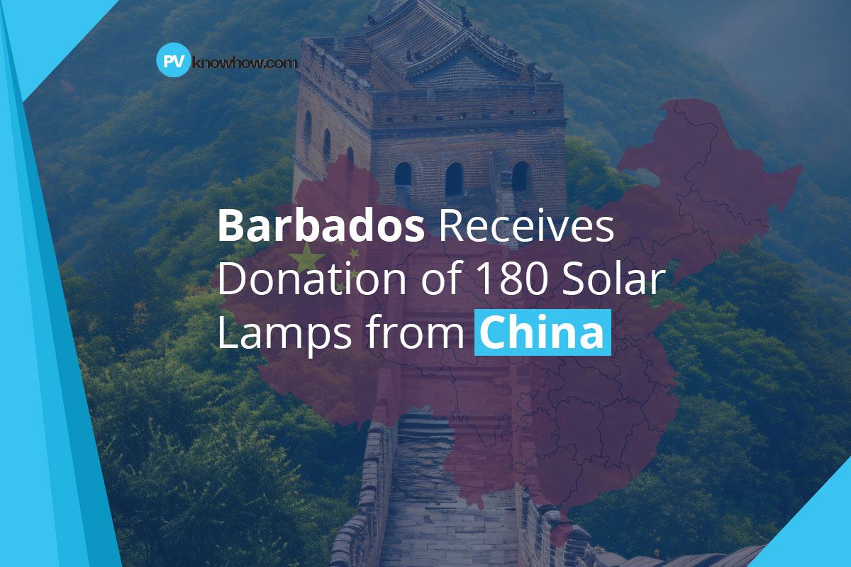 Barbados Receives Donation of 180 Solar Lamps from China