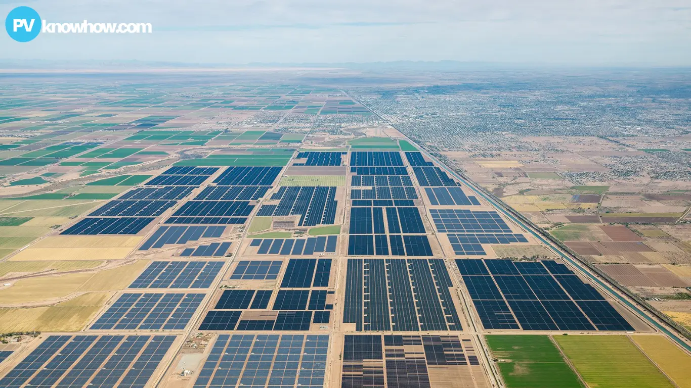 Aerial View of Solar Panels