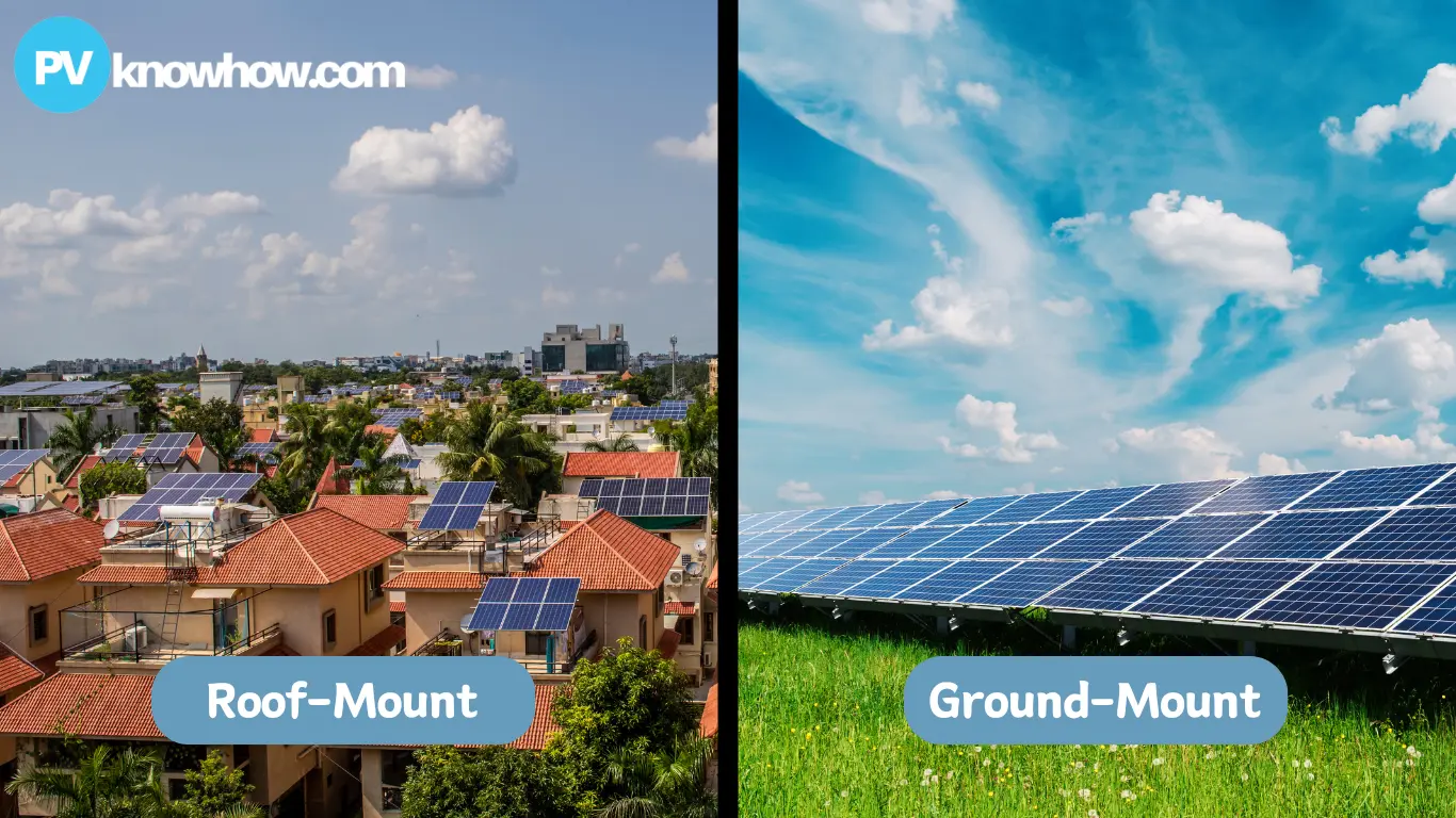 rooftop and ground solar panels