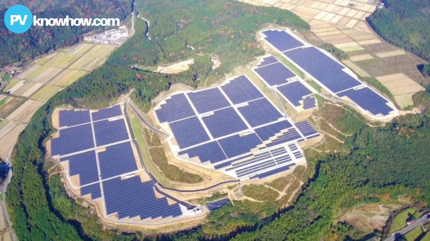 A large solar farm in Japan