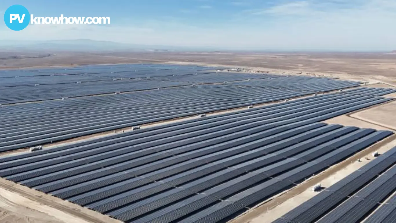 Aerial view of the solar farm