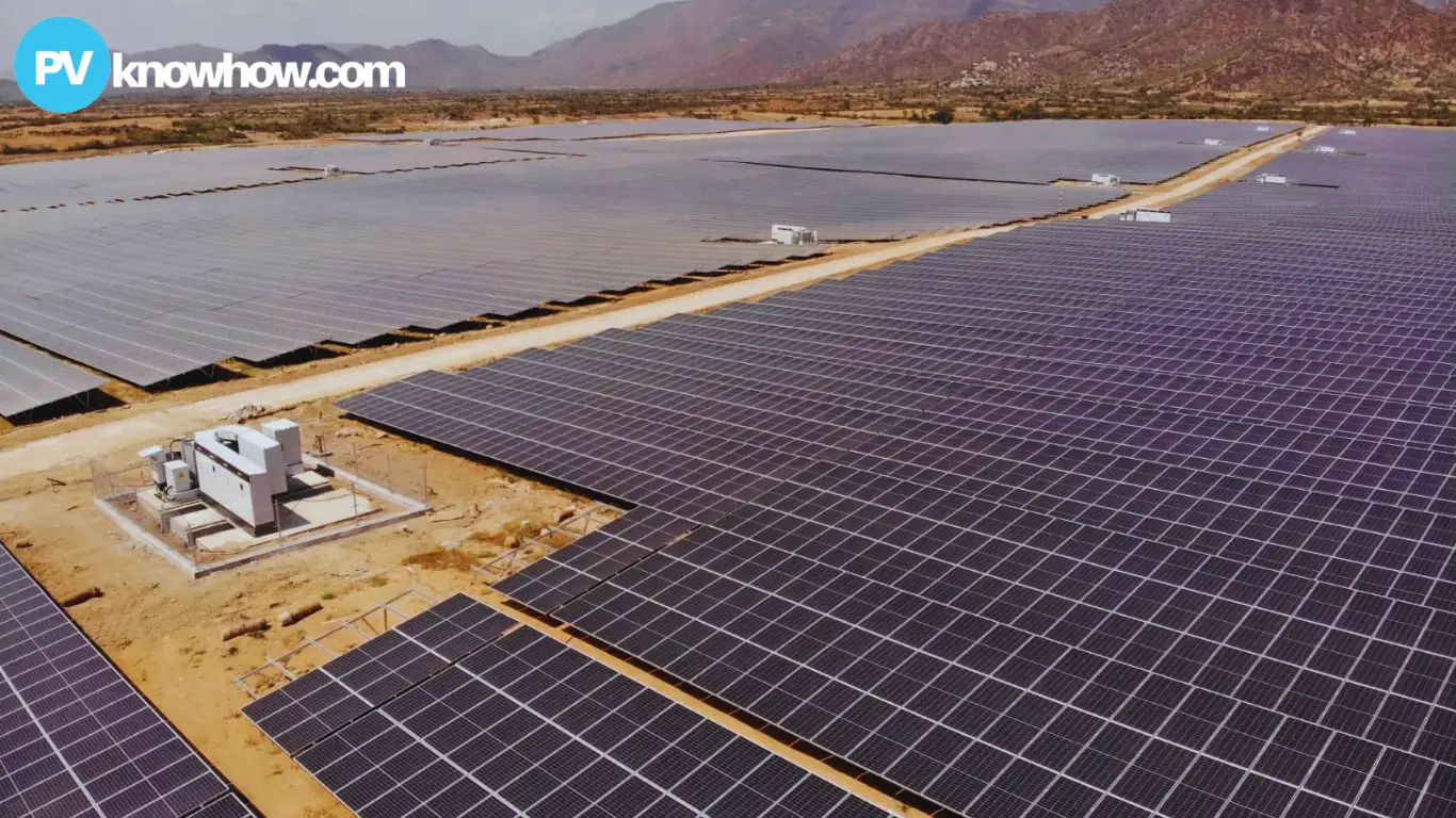 Large solar plant installation