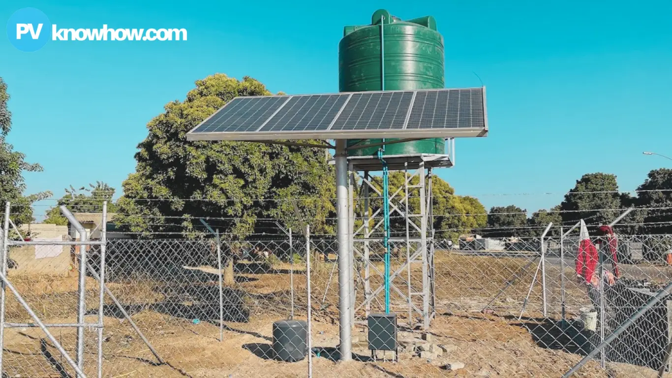 Solar borehole installation