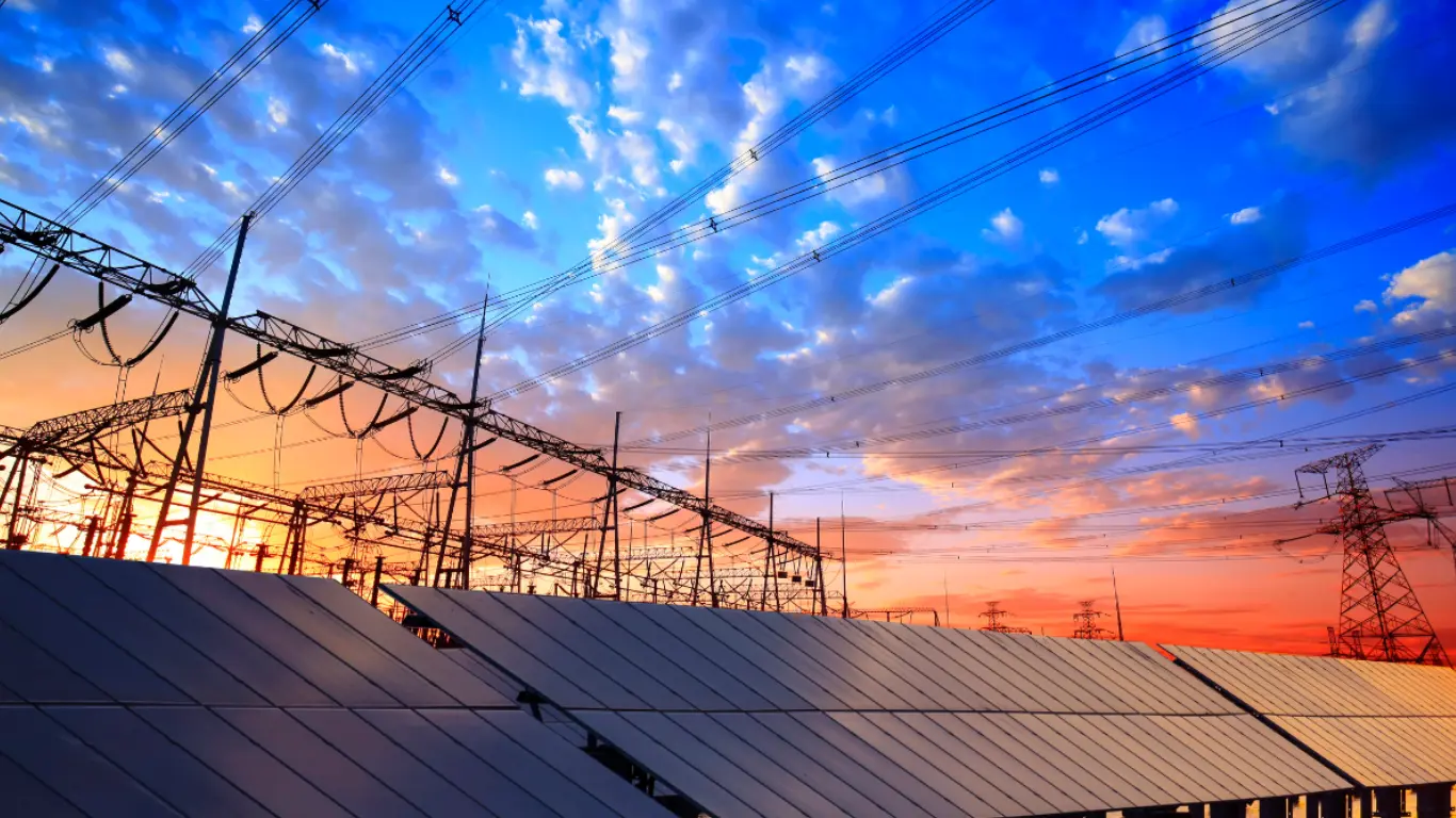 solar panels at National Guard camps