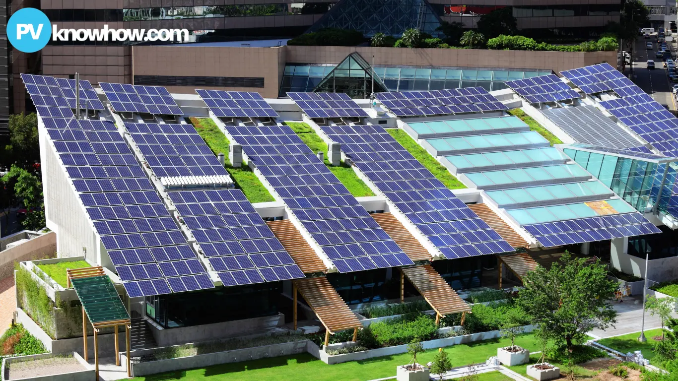 solar power panels on rooftops