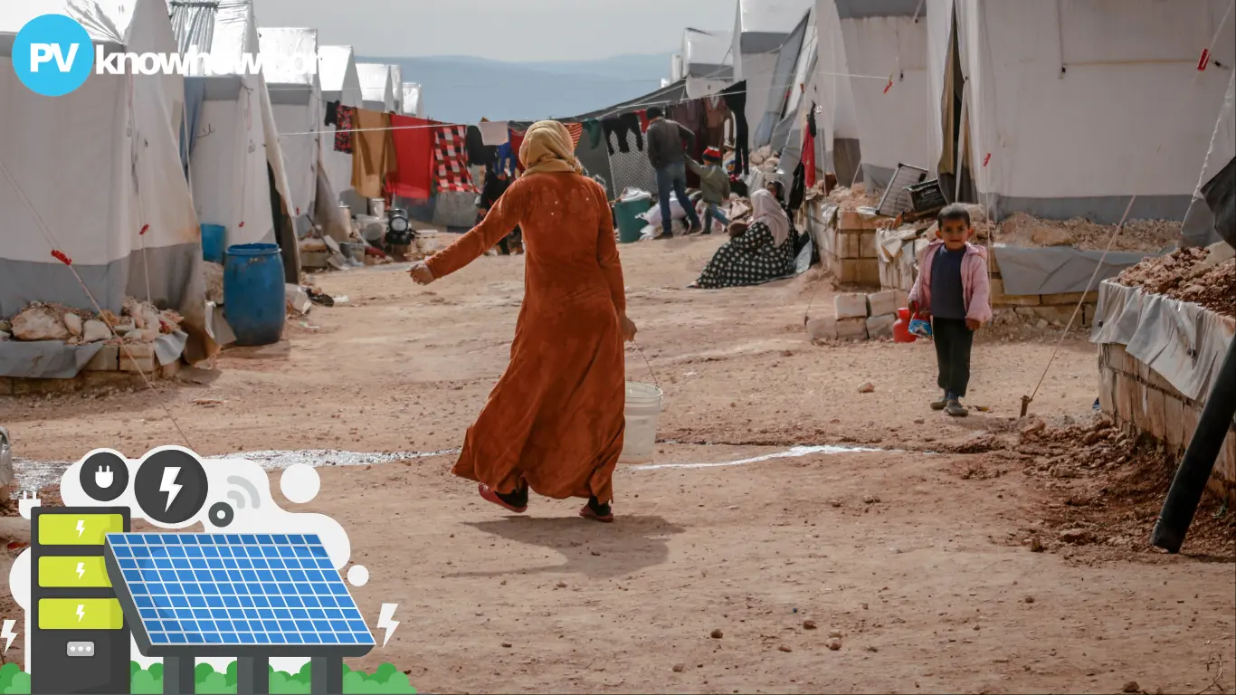 solar power plant refugee camp