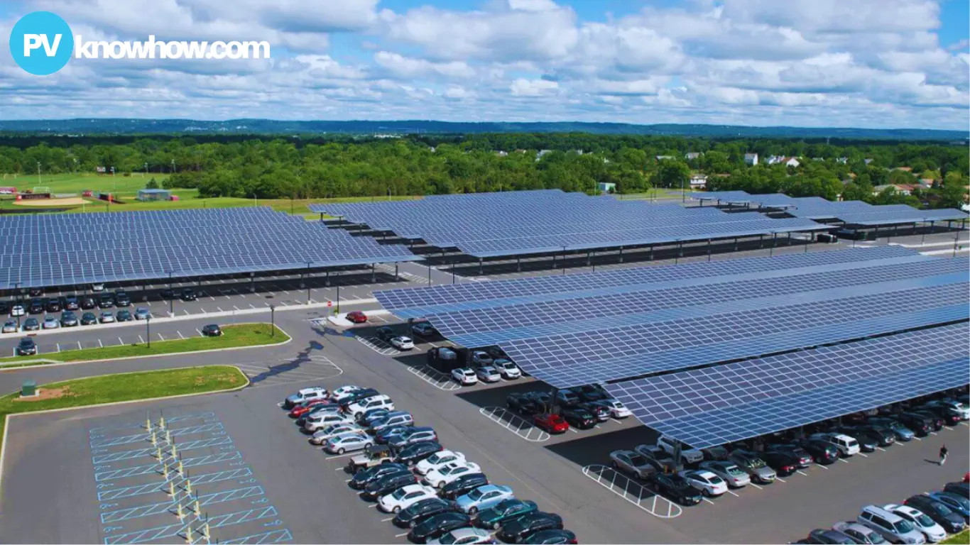 Close-up of Solar Panels on Carport Structure